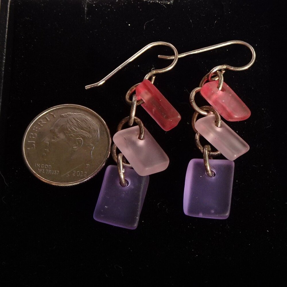 "Sea" glass earrings